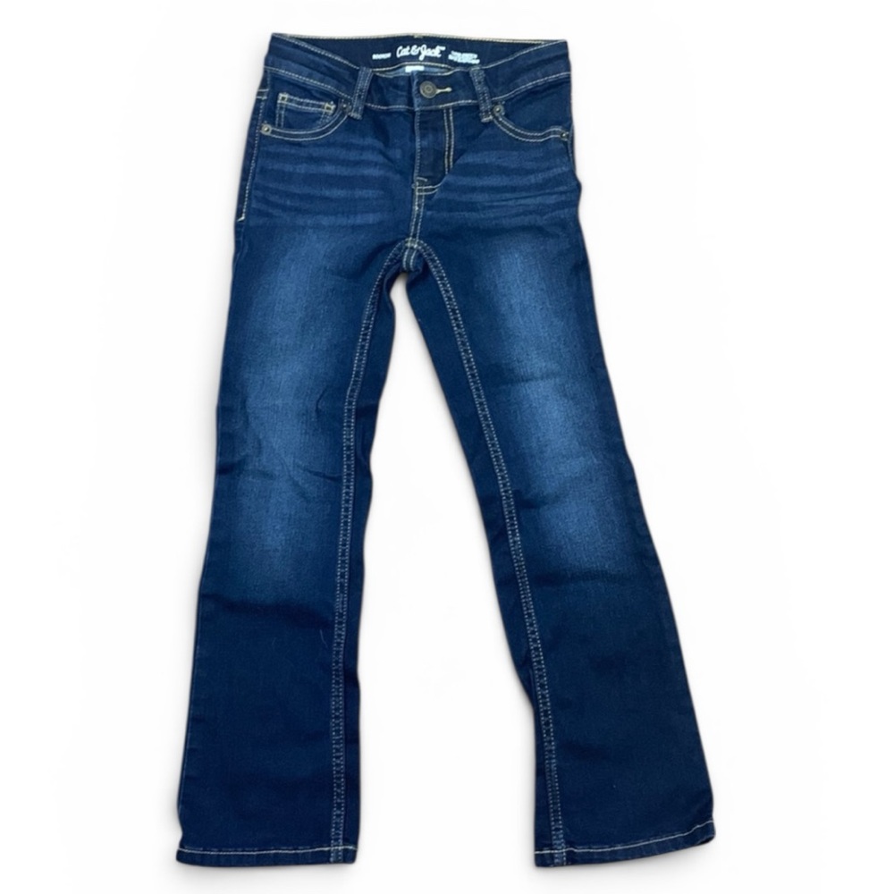 Cat & Jack Girls Dark Wash Bootcut Jeans Size 7